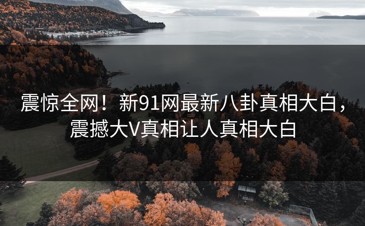 震惊全网！新91网最新八卦真相大白，震撼大V真相让人真相大白
